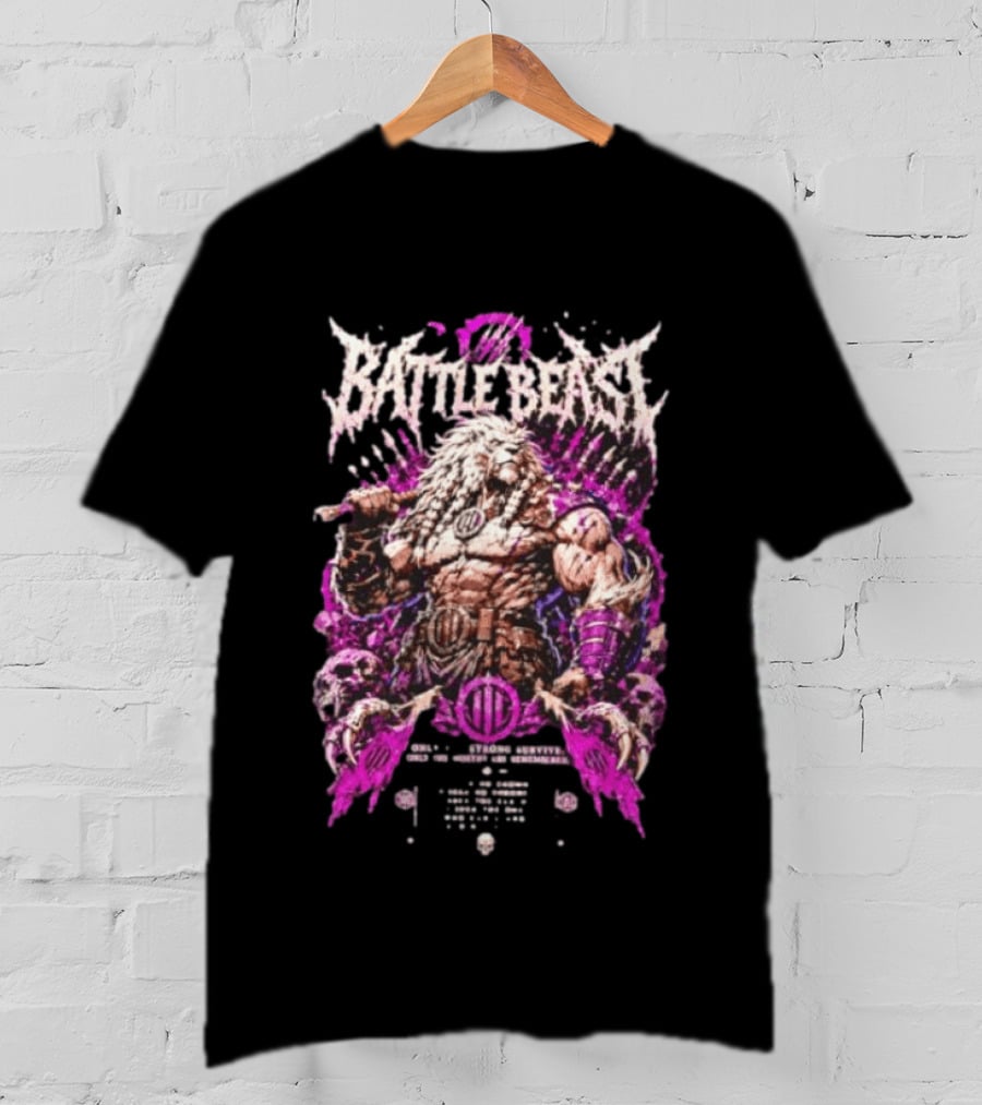 Battle Beast Warrior Lion Only The Strong Survive I Seek No Crown Roaring Strength T-Shirt