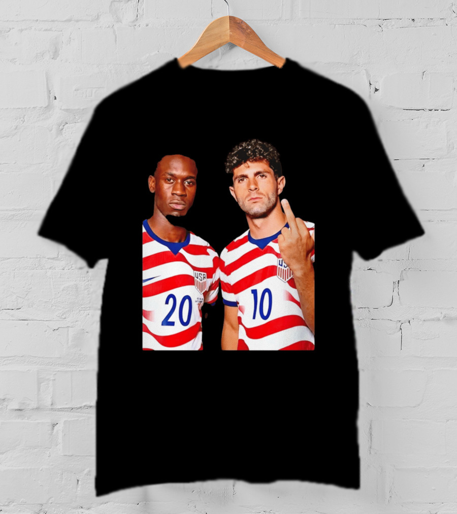 Christian Pulisic Folarin Balogun USMNT Soccer Iconic Gesture T-Shirt