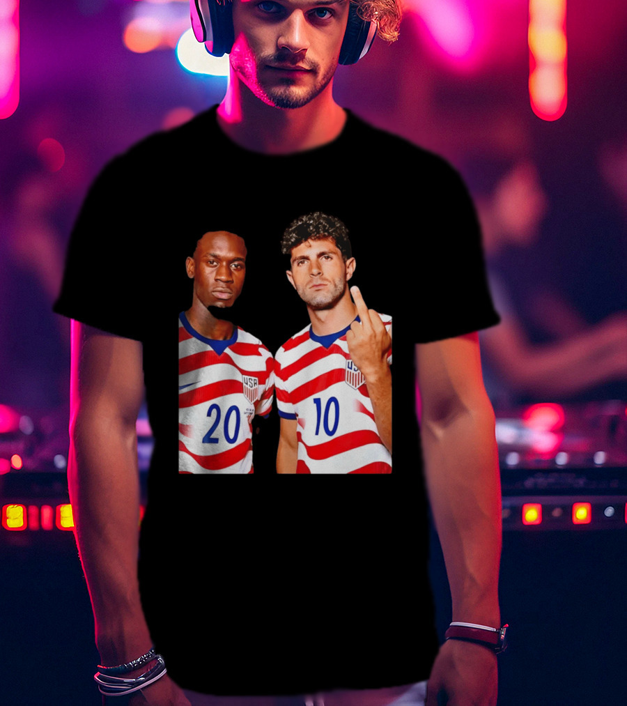 Christian Pulisic Folarin Balogun USMNT Soccer Iconic Gesture T-Shirt