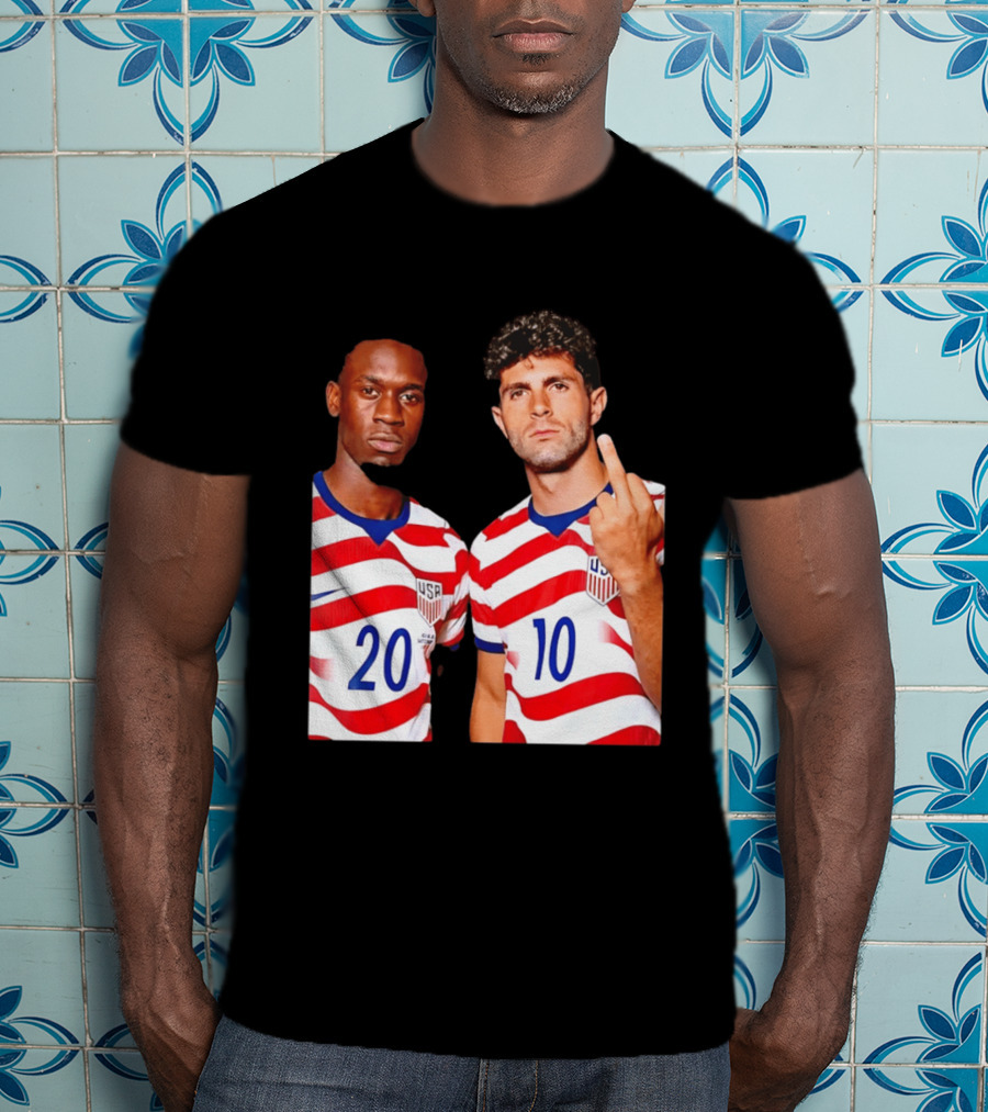 Christian Pulisic Folarin Balogun USMNT Soccer Iconic Gesture T-Shirt