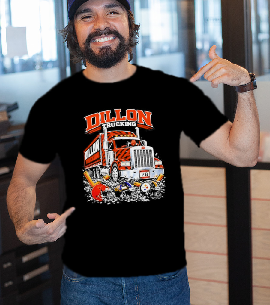 Corey Dillon Cincinnati Bengals Dillon Trucking Football Truck T-Shirt