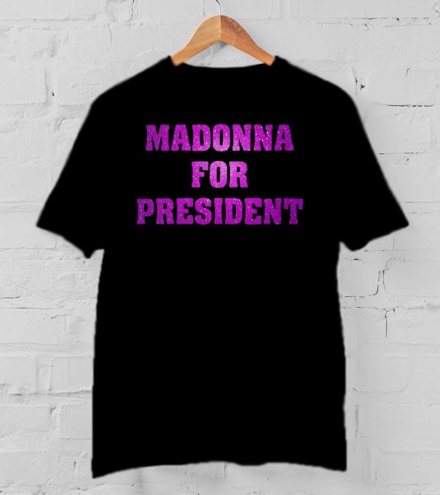Madonna For President Glitter Purple T-Shirt