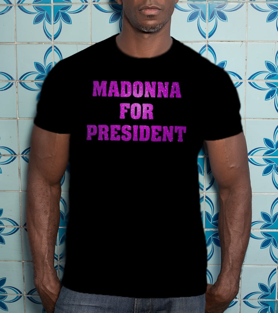 Madonna For President Glitter Purple T-Shirt