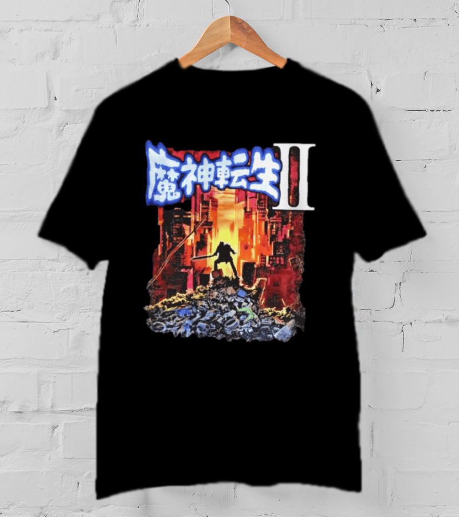 Majintensei II Ronin Warrior In Post Apocalyptic Cityscape T-Shirt