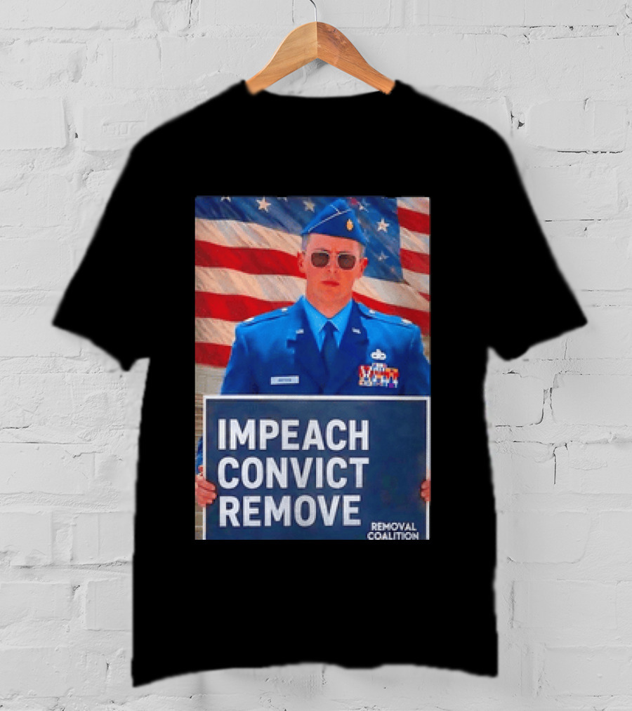 Impeach Convict Remove Major Jason Watson Sign With American Flag T-Shirt