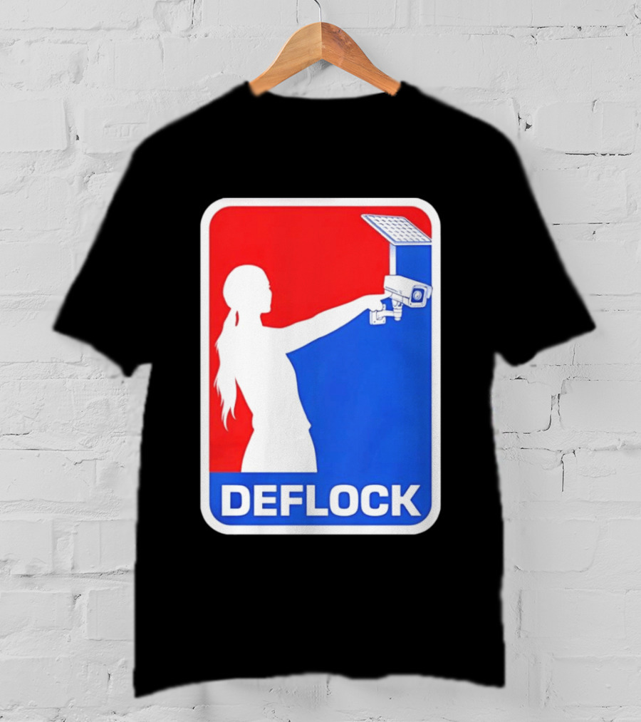 Deflock Woman Pointing At Security Camera T-Shirt