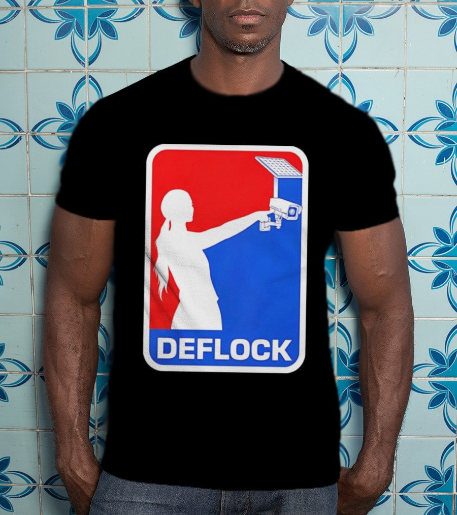 Deflock Woman Pointing At Security Camera T-Shirt