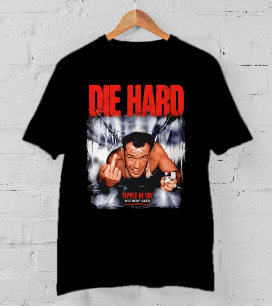 Die Hard 1988 Bruce Willis Yippee Ki Yay Motherfucker Iconic Action Movie Scene T-Shirt