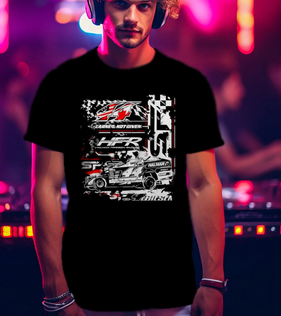 Earned Not Given 44 Halmar Racing American Flag 2026 T-Shirt