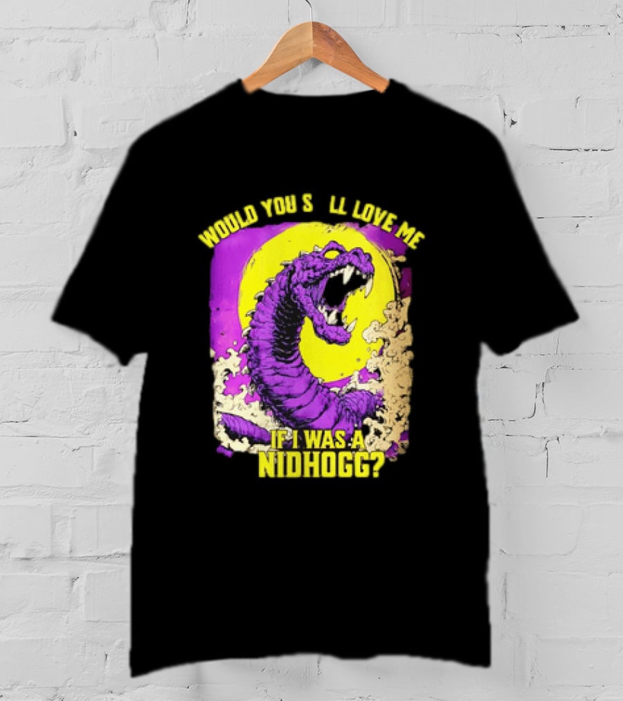 Would You Still Love Me If I Was A Nidhogg Purple Monster Retro Aesthetic T-Shirt