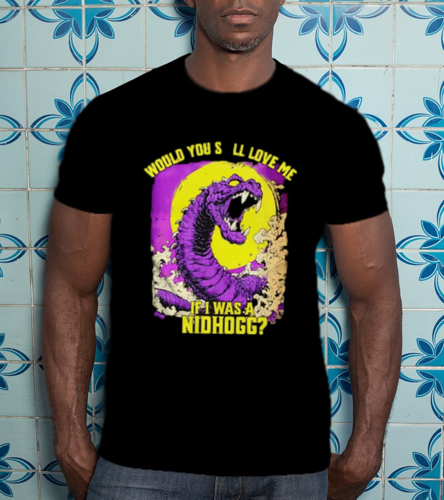 Would You Still Love Me If I Was A Nidhogg Purple Monster Retro Aesthetic T-Shirt