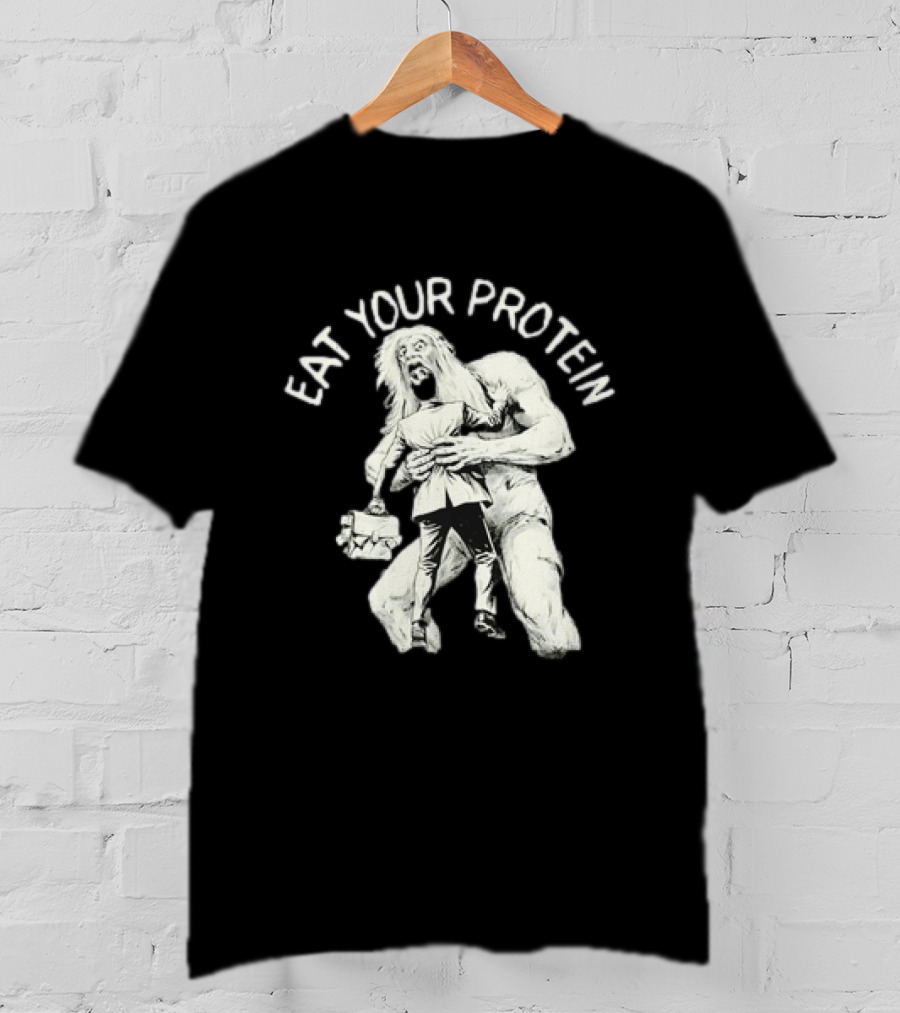Eat Your Protein Bigfoot Hugging Businessman T-Shirt