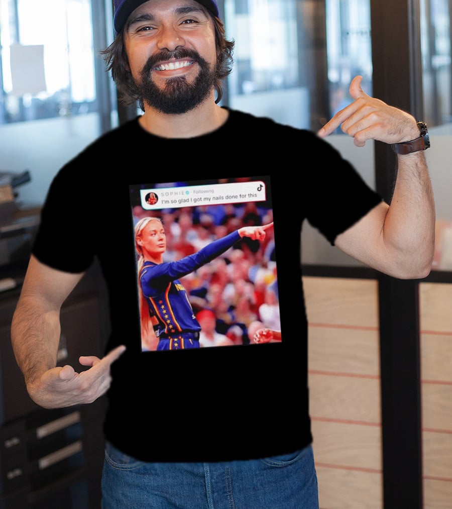 Sophie Cunningham Pointing I'm So Glad I Got My Nails Done Basketball Moment T-Shirt