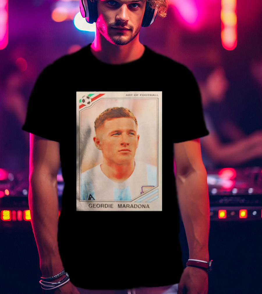 Geordie Maradona Art Of Football Argentina National Team T-Shirt