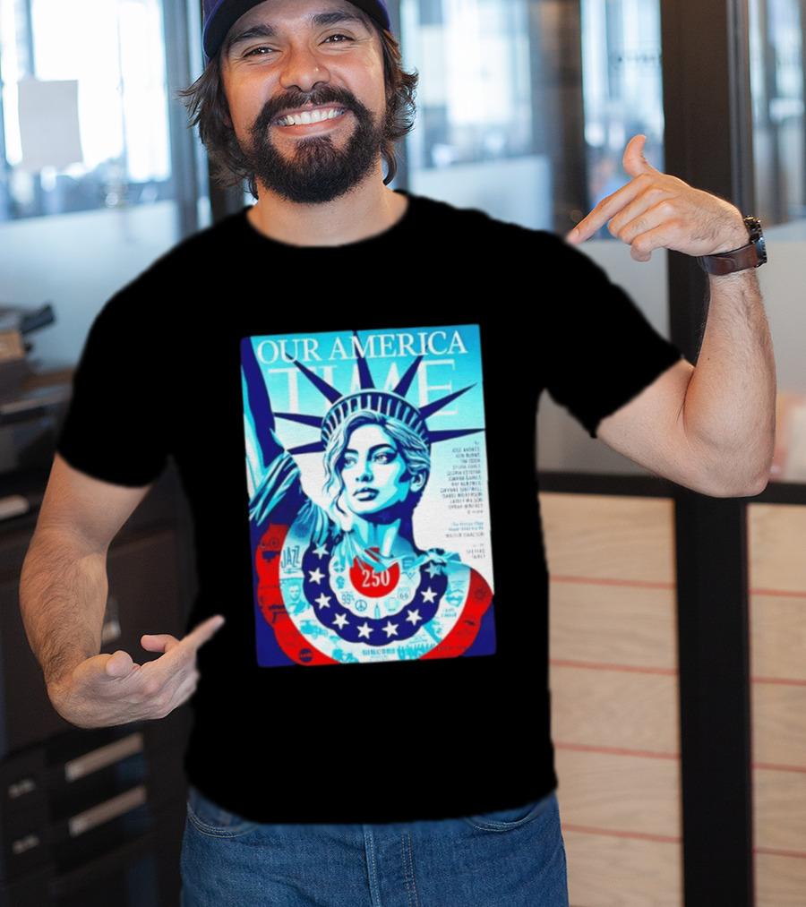 Our America Time 250 Shepard Fairey Statue Of Liberty Walter Isaacson T-Shirt