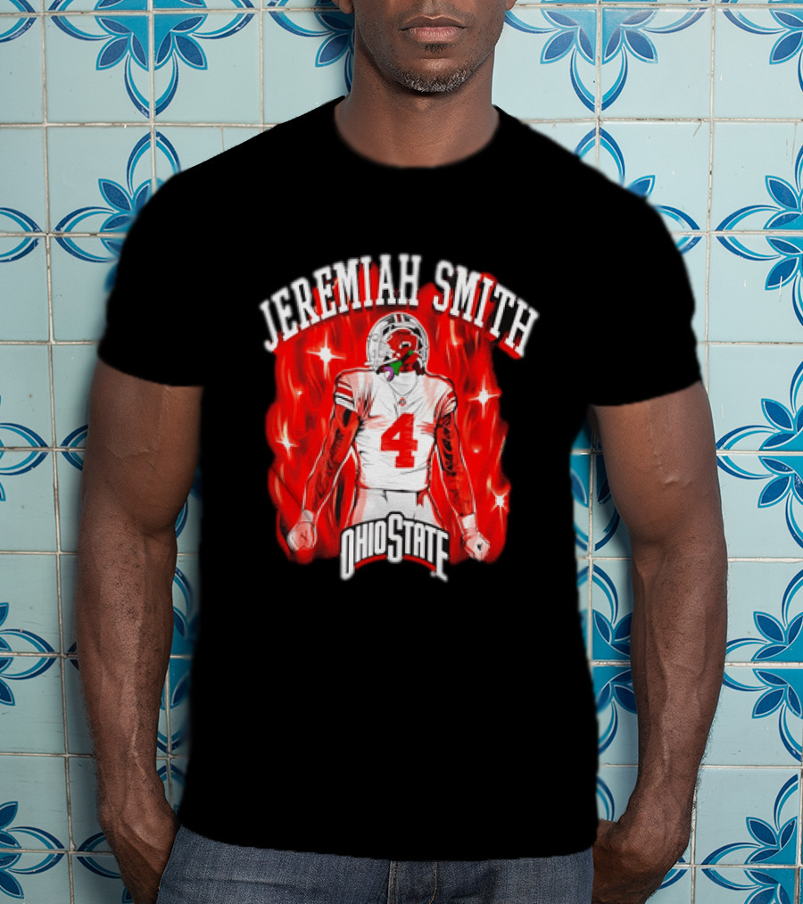 Jeremiah Smith Ohio State Buckeyes Number 4 Football Player T-Shirt