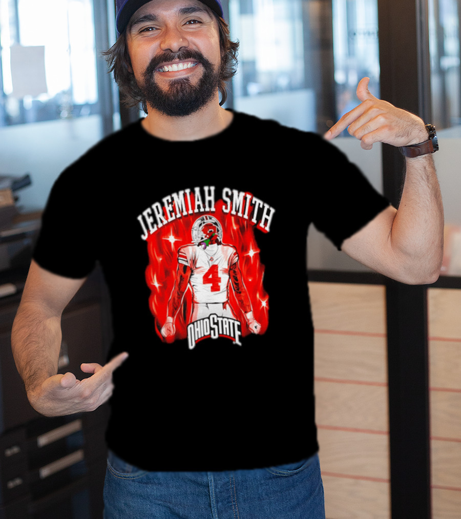 Jeremiah Smith Ohio State Buckeyes Number 4 Football Player T-Shirt