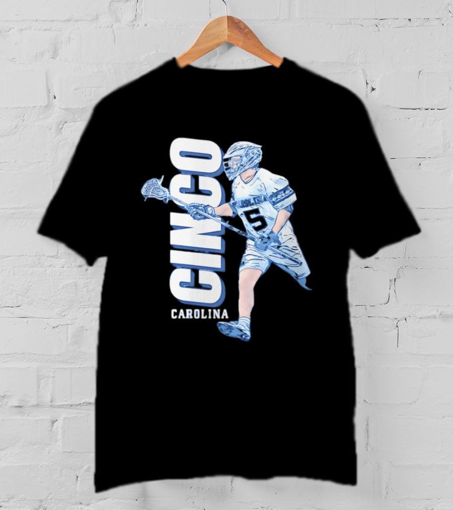 Cinco Carolina Peter Thomann Lacrosse Player Number 5 T-Shirt