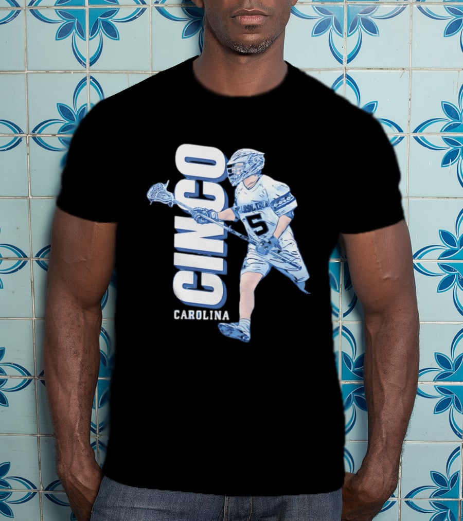 Cinco Carolina Peter Thomann Lacrosse Player Number 5 T-Shirt