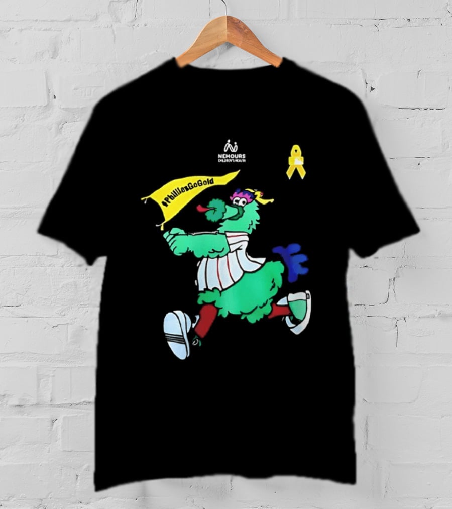 Philadelphia Phillies Go Gold Nemours Children's Health Phanatic Ribbon T-Shirt