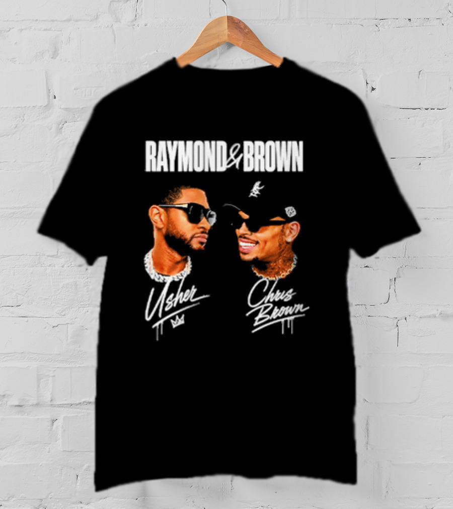 Raymond And Brown Usher Chris Brown Signatures T-Shirt
