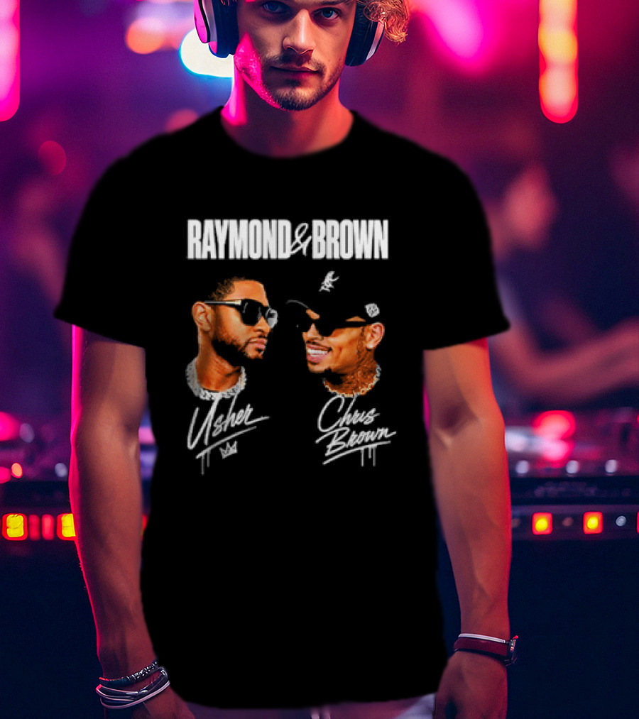 Raymond And Brown Usher Chris Brown Signatures T-Shirt
