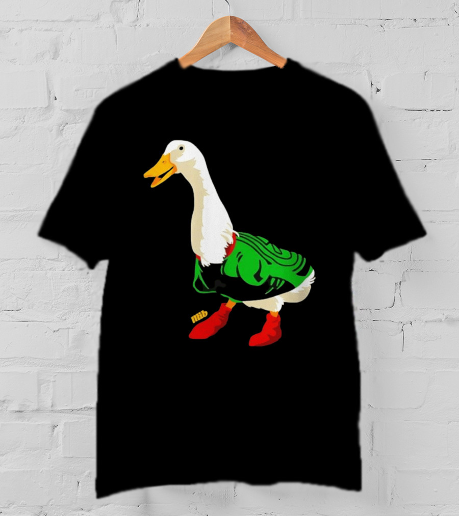 Y Si Si Duck Funny Quirky Cartoon Character In Bright Outfit T-Shirt