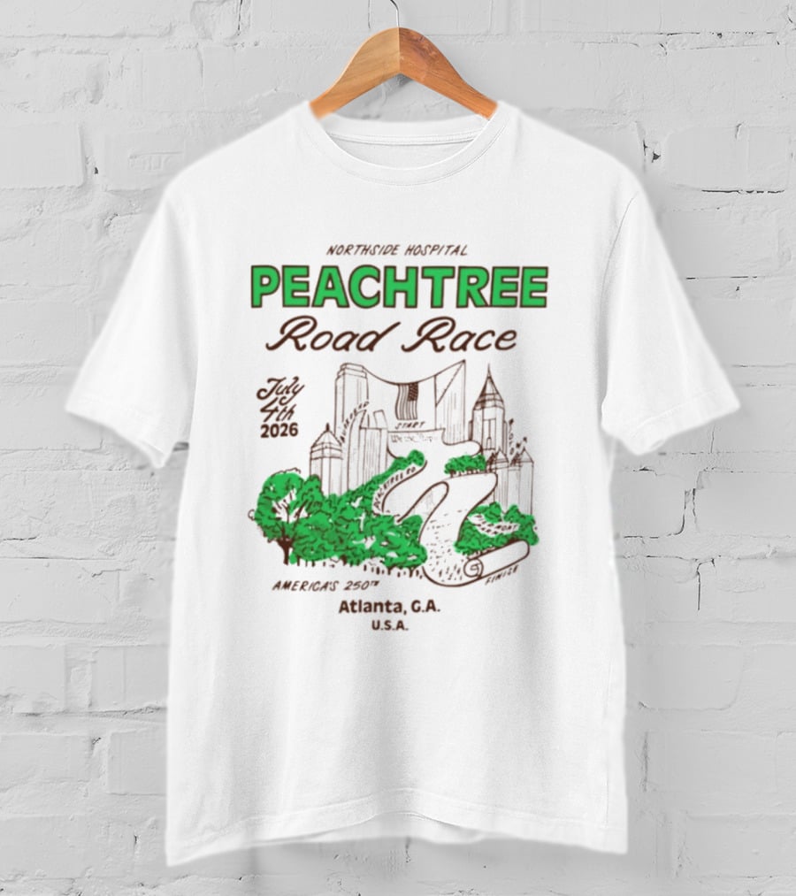 2026 Atlanta Peachtree Road Race MARTA Atlanta G.A. U.S.A. T-Shirt