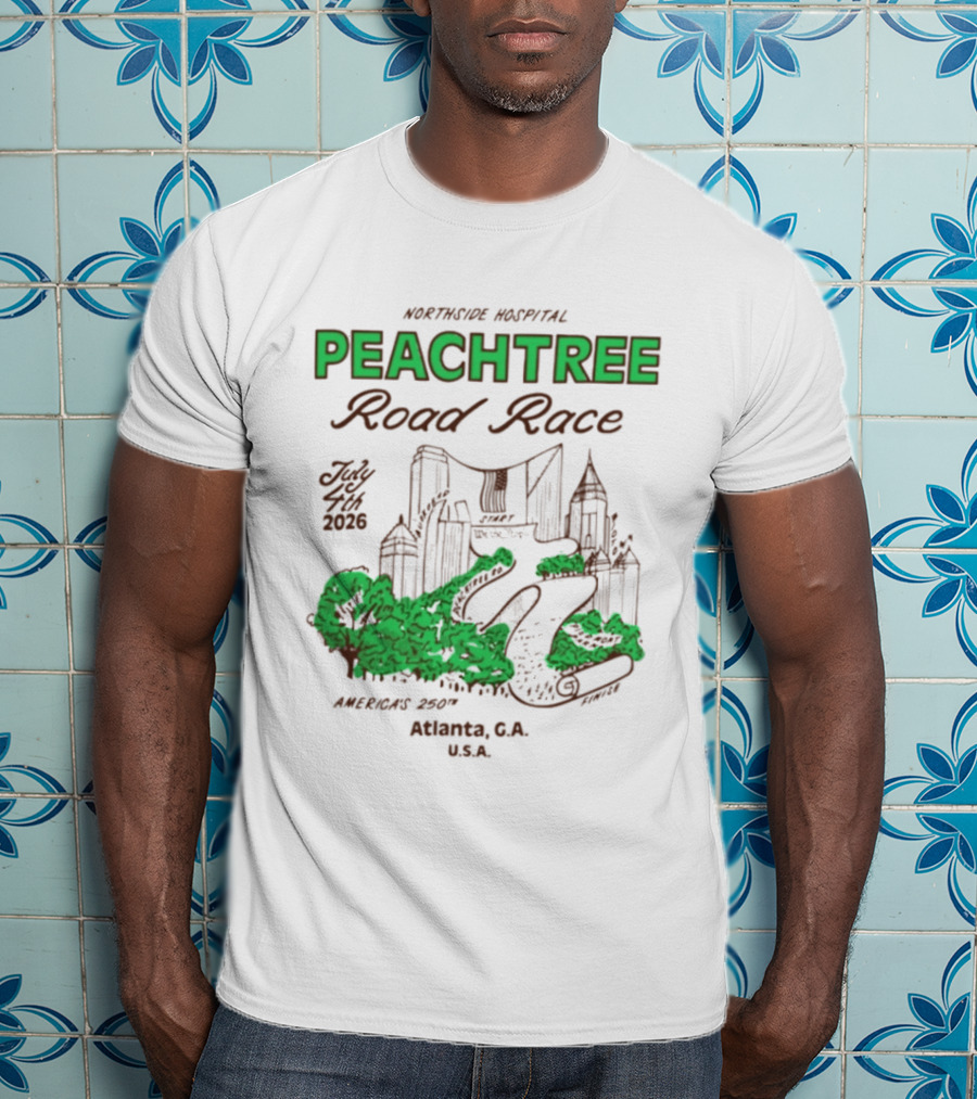 2026 Atlanta Peachtree Road Race MARTA Atlanta G.A. U.S.A. T-Shirt