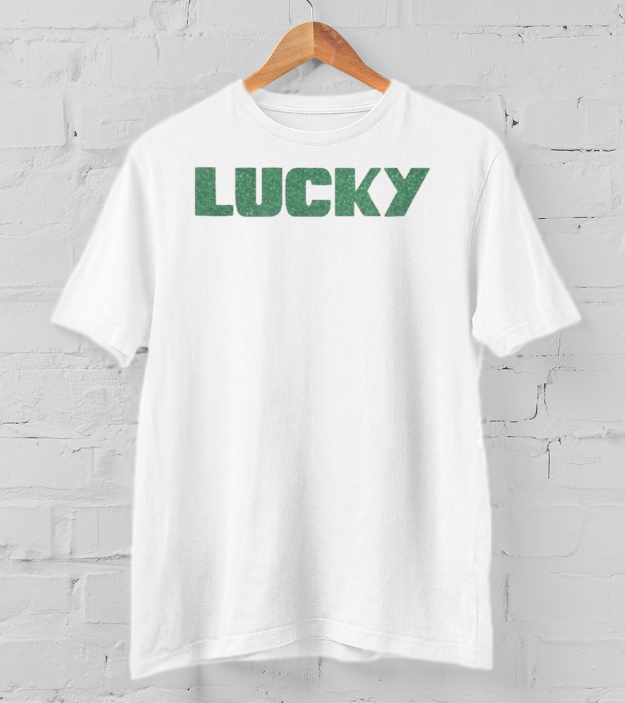 Anya Taylor Lucky Bold Green Letters T-Shirt
