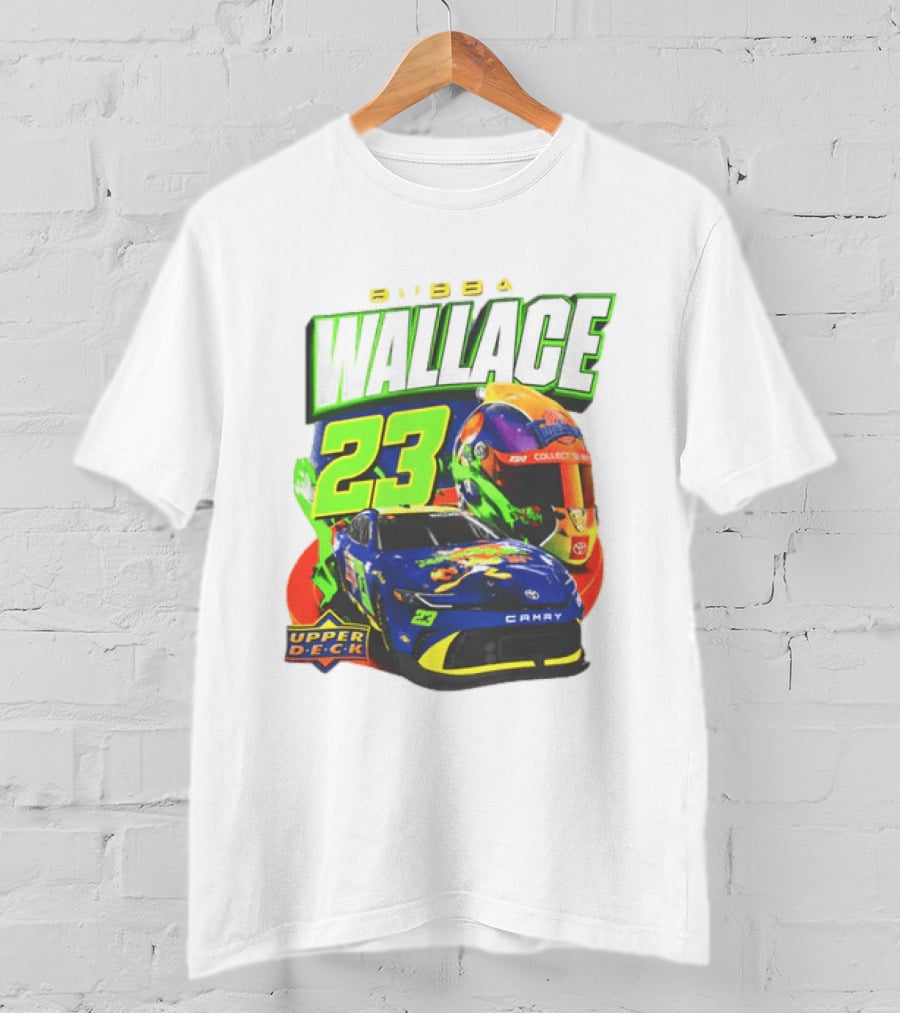Bubba Wallace 23XI Racing Upper Deck Collectibles NASCAR Camry Helmet T-Shirt