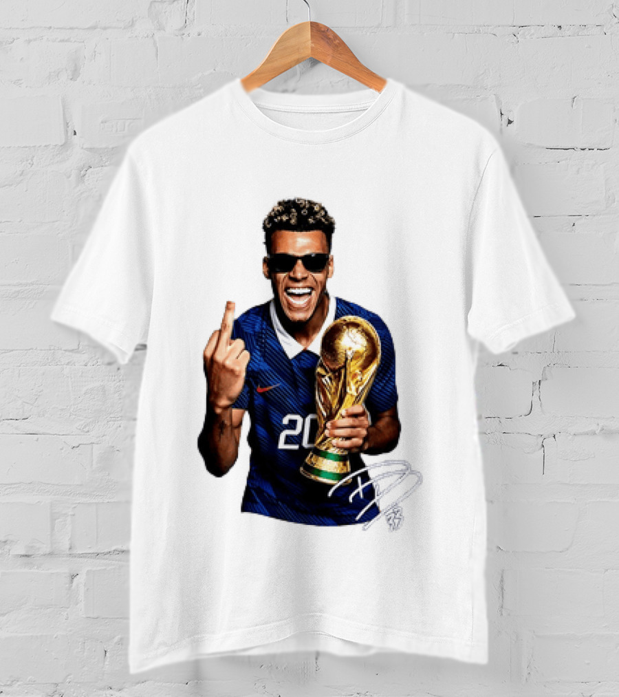 Desire Doue France National Team 20 Trophy Celebration Gesture T-Shirt