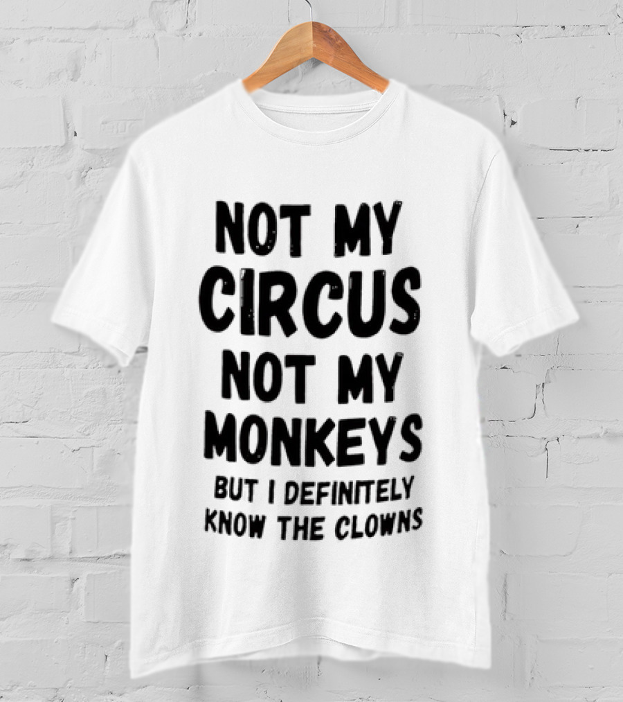 Not My Circus Not My Monkeys But I Definitely Know The Clowns T-Shirt
