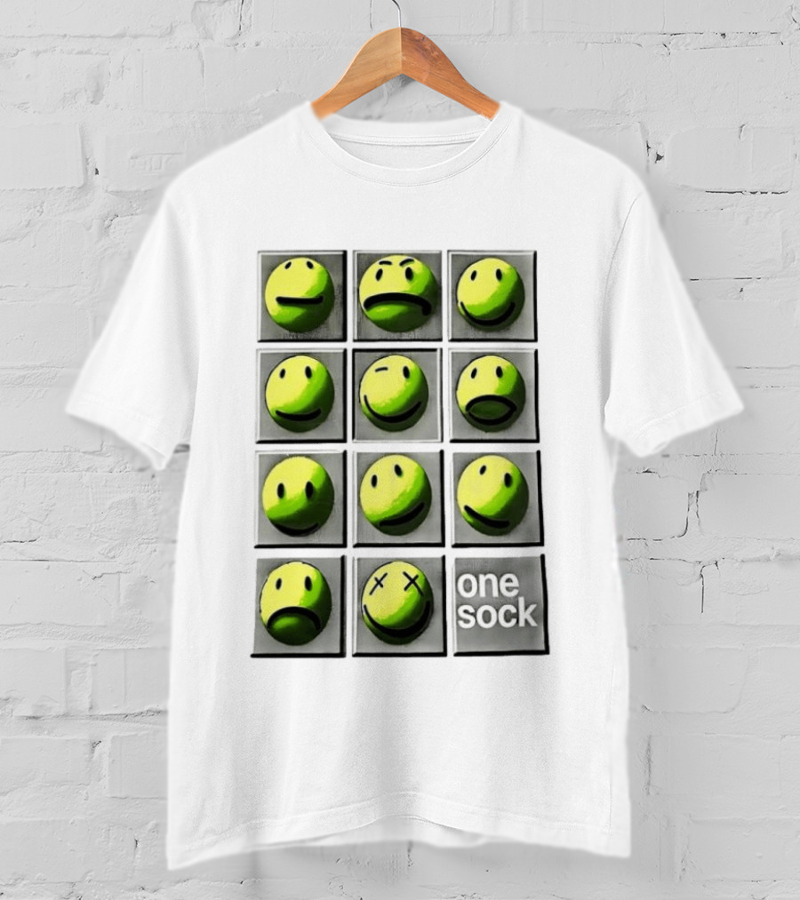 Emotions Smile Face Expressions One Sock T-Shirt
