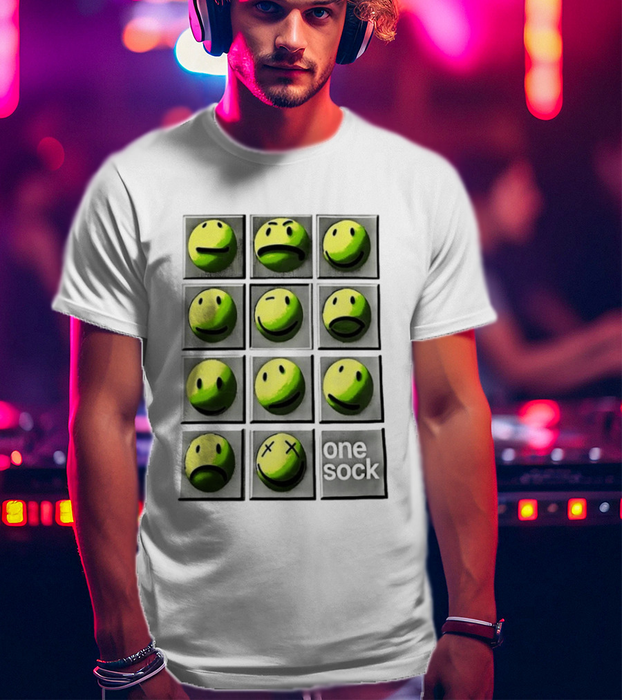 Emotions Smile Face Expressions One Sock T-Shirt