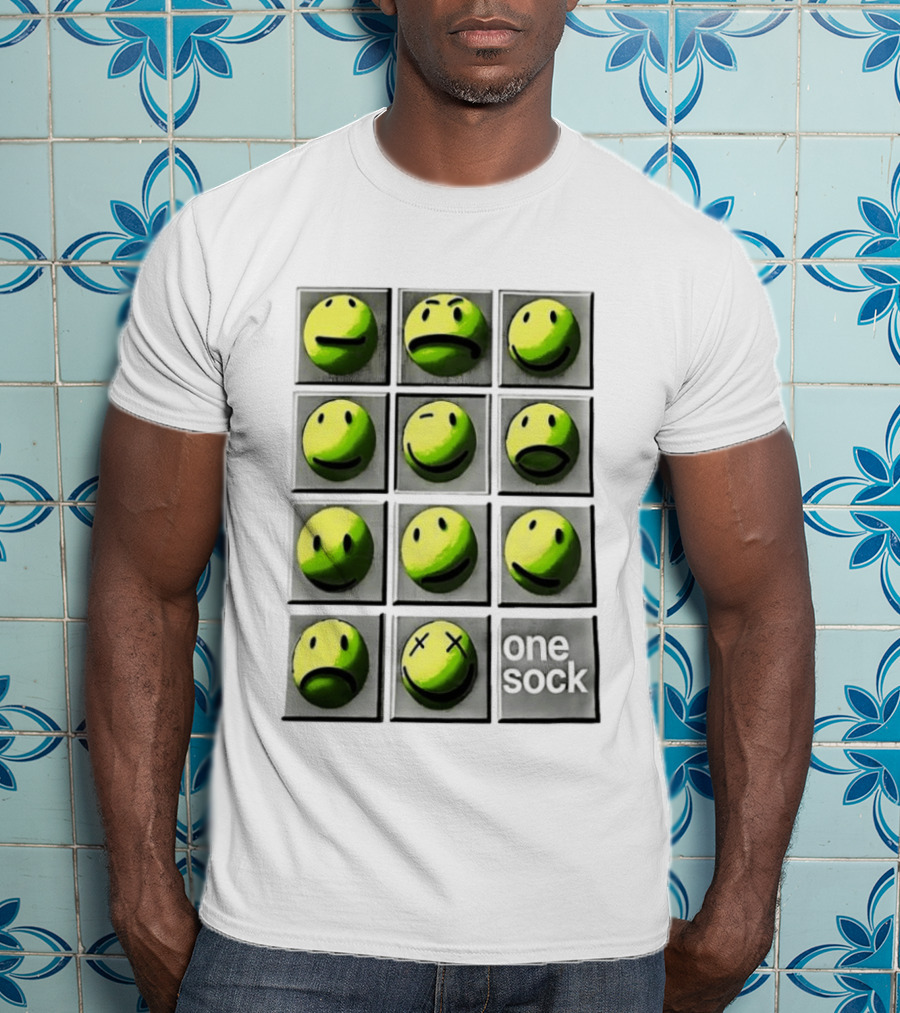 Emotions Smile Face Expressions One Sock T-Shirt