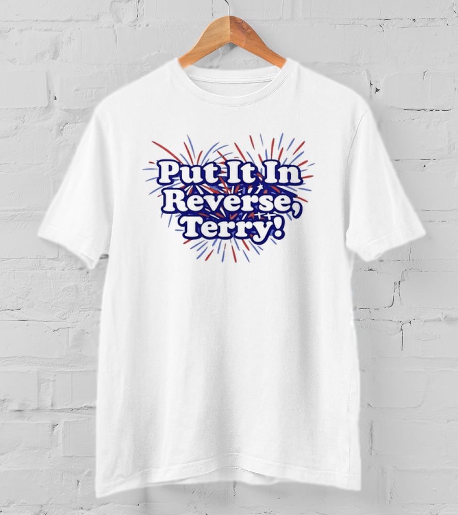 Put It In Reverse Terry Fireworks Celebration Red Blue T-Shirt