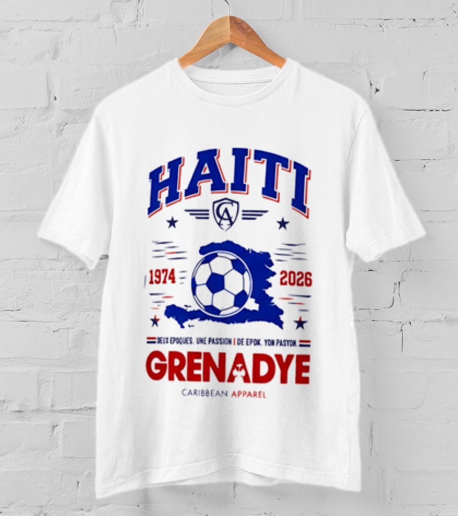 Haiti 1974 2026 Grenadye Haitian Football Caribbean Annakil T-Shirt