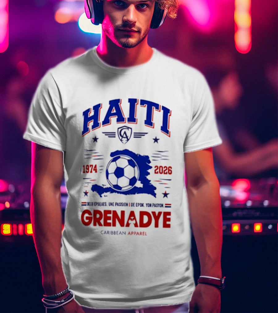 Haiti 1974 2026 Grenadye Haitian Football Caribbean Annakil T-Shirt