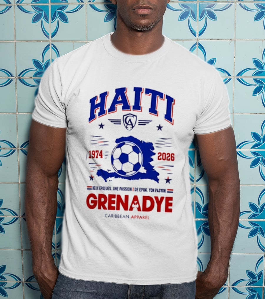 Haiti 1974 2026 Grenadye Haitian Football Caribbean Annakil T-Shirt