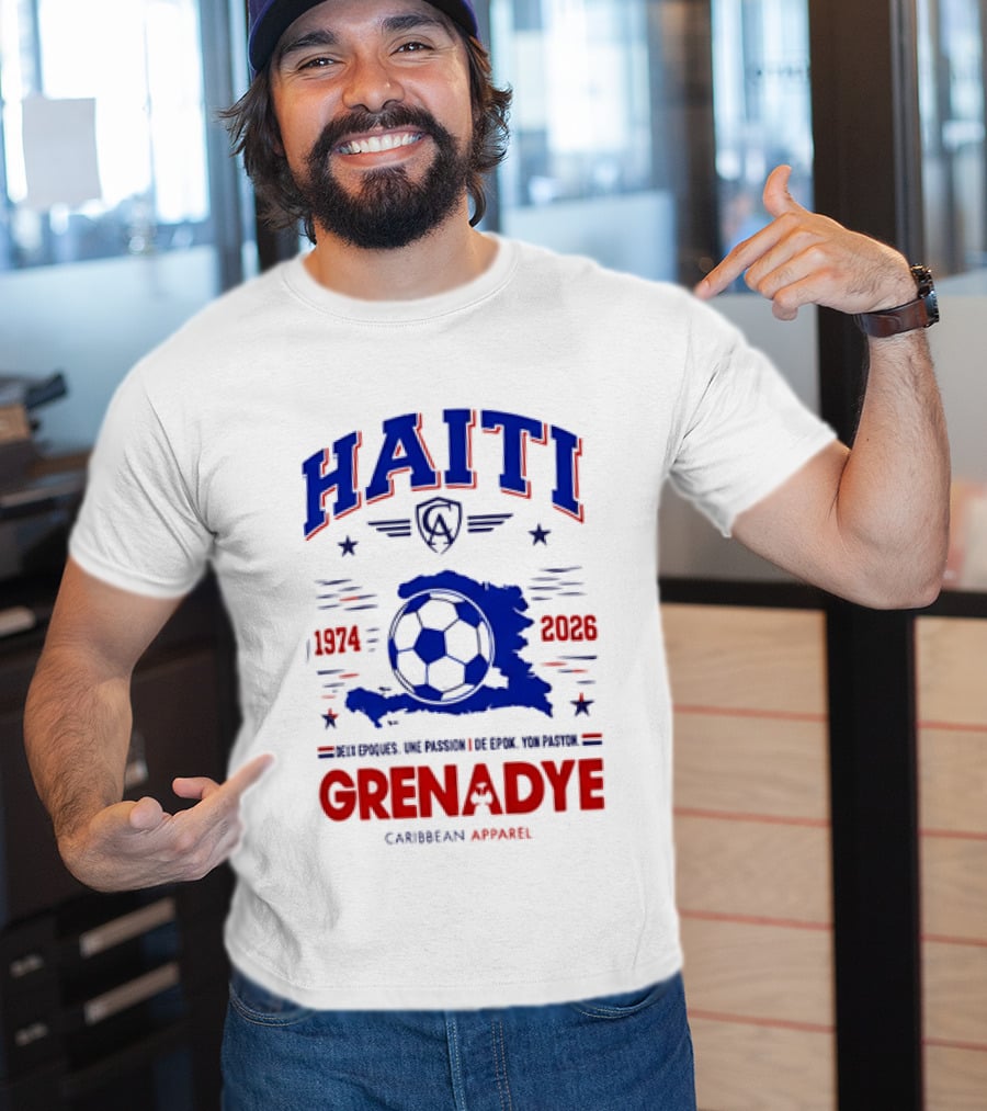 Haiti 1974 2026 Grenadye Haitian Football Caribbean Annakil T-Shirt