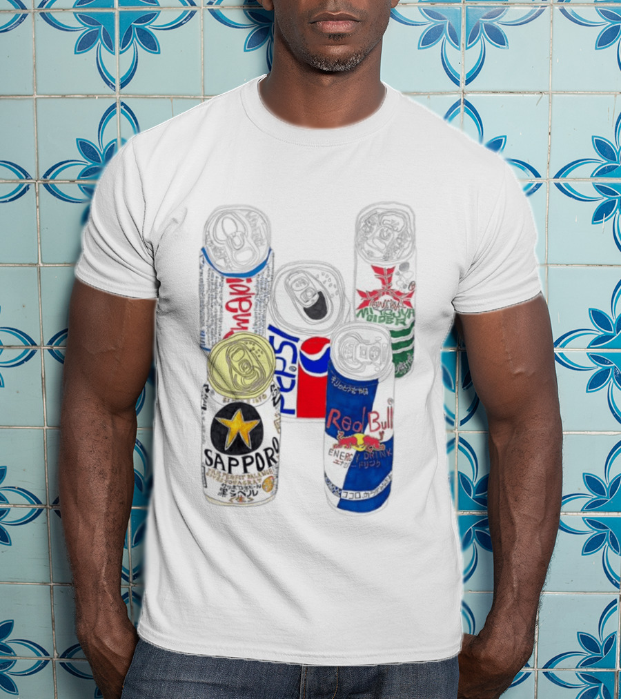 Sapporo Pepsi Mitsuya Cider Red Bull Drink Can T-Shirt