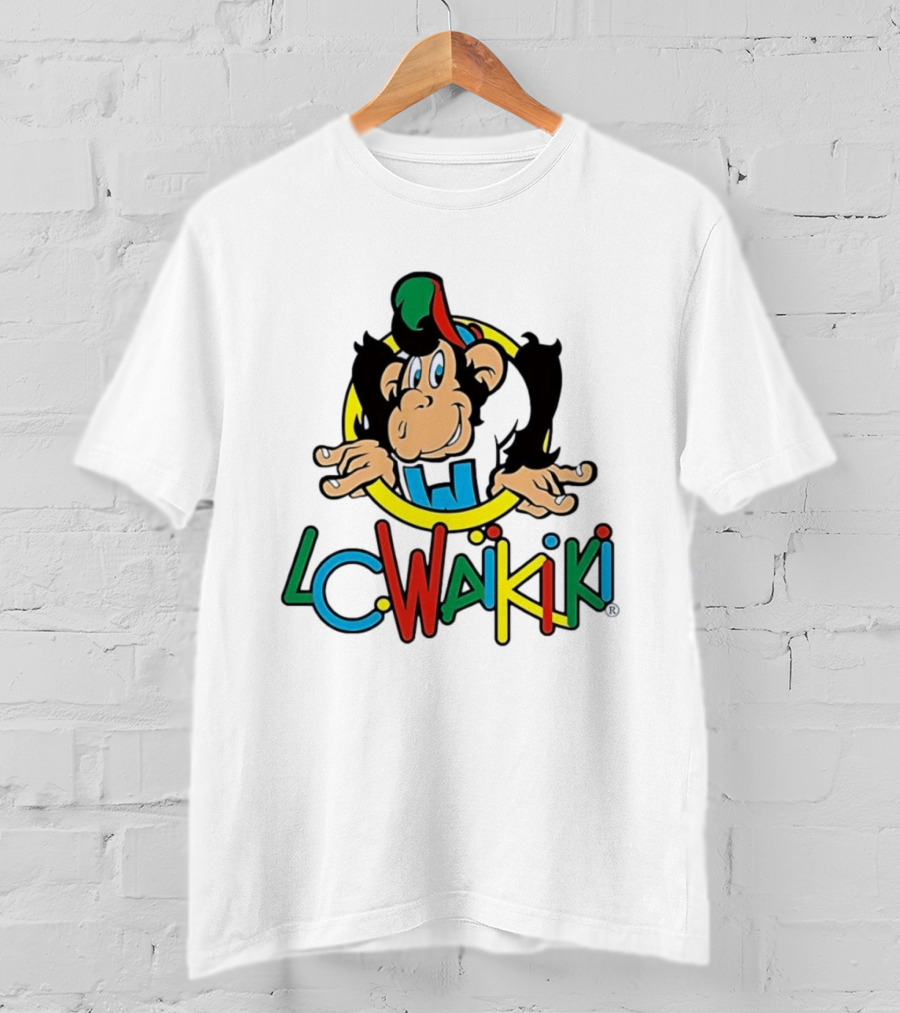 LC Waikiki Colorful Cartoon Monkey T-Shirt