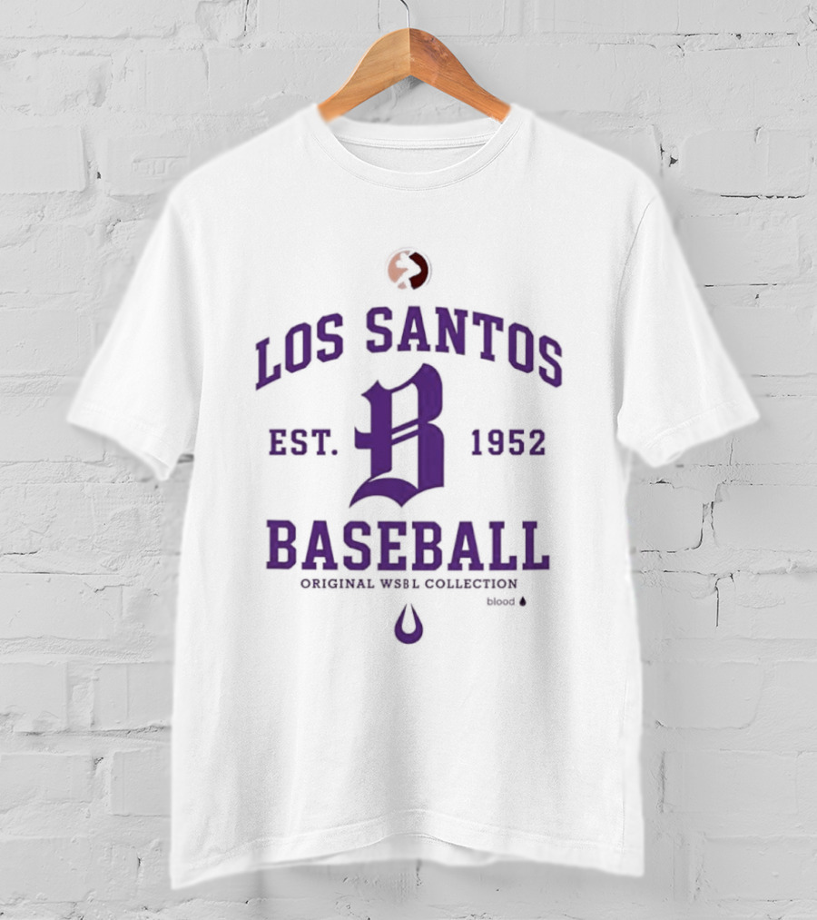 Los Santos Baseball Original WSBL Collection Est 1952 Vintage Style B T-Shirt
