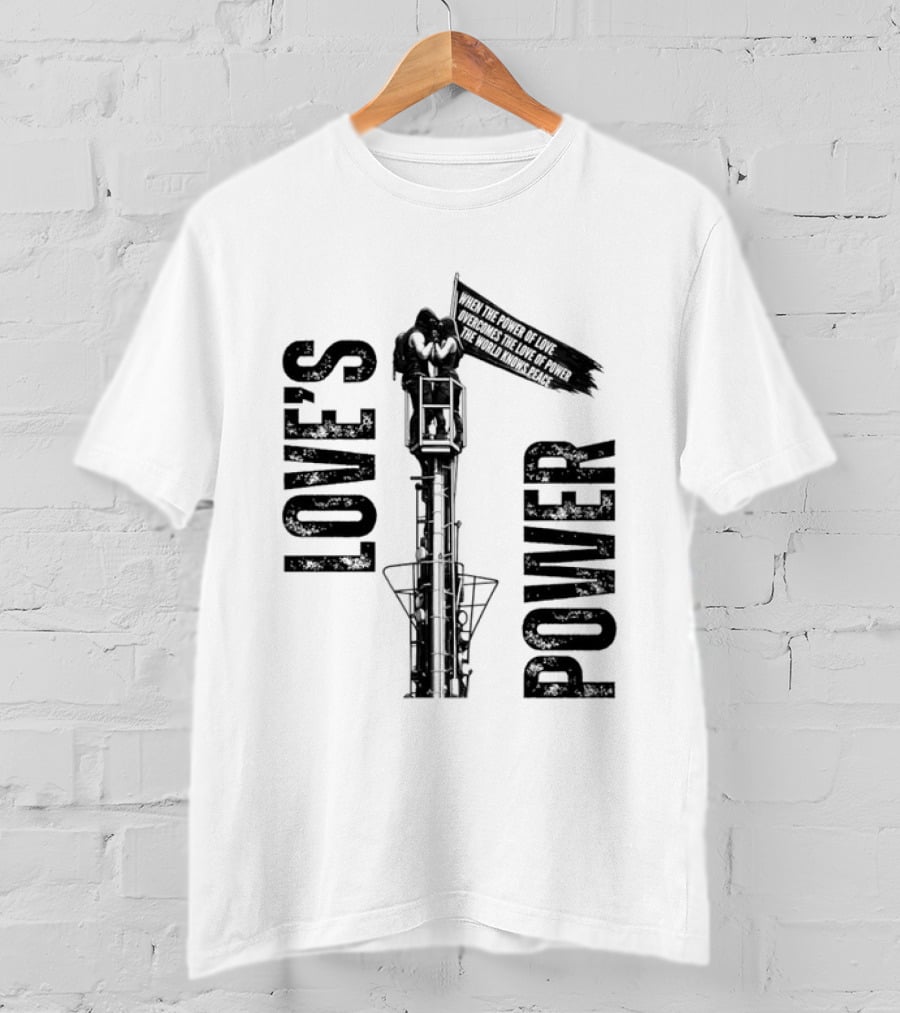 Love's Power Angela Nikolau And Ivan Beerkus Tower Embrace T-Shirt