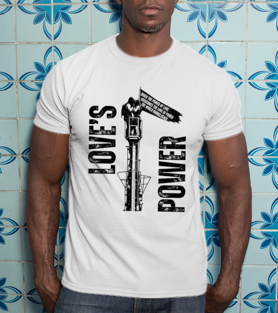 Love's Power Angela Nikolau And Ivan Beerkus Tower Embrace T-Shirt