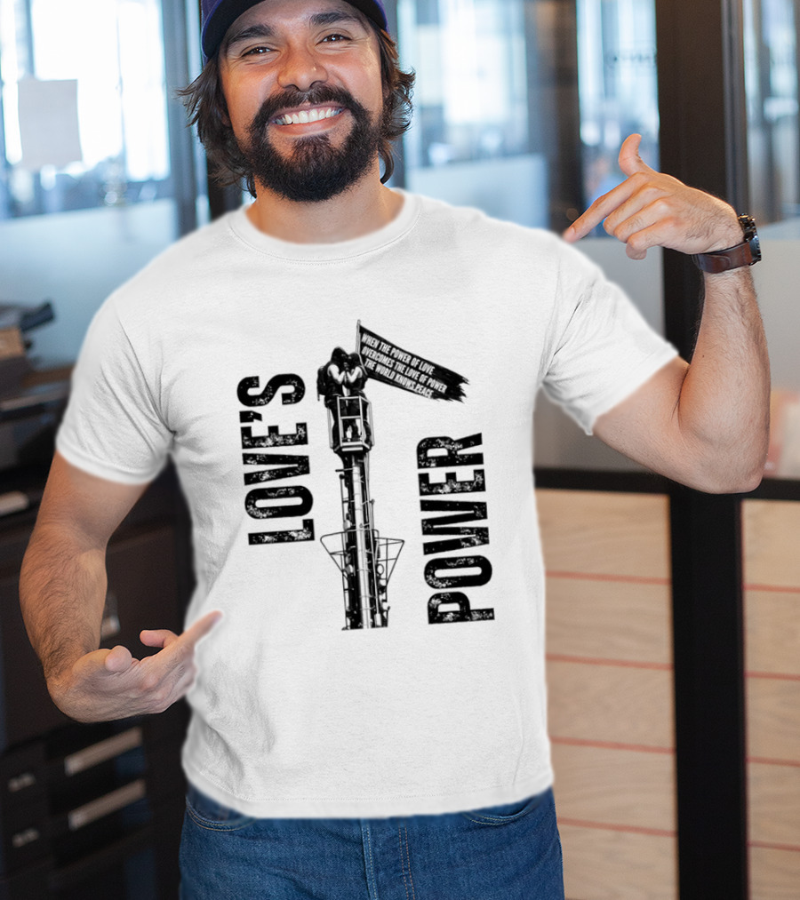 Love's Power Angela Nikolau And Ivan Beerkus Tower Embrace T-Shirt