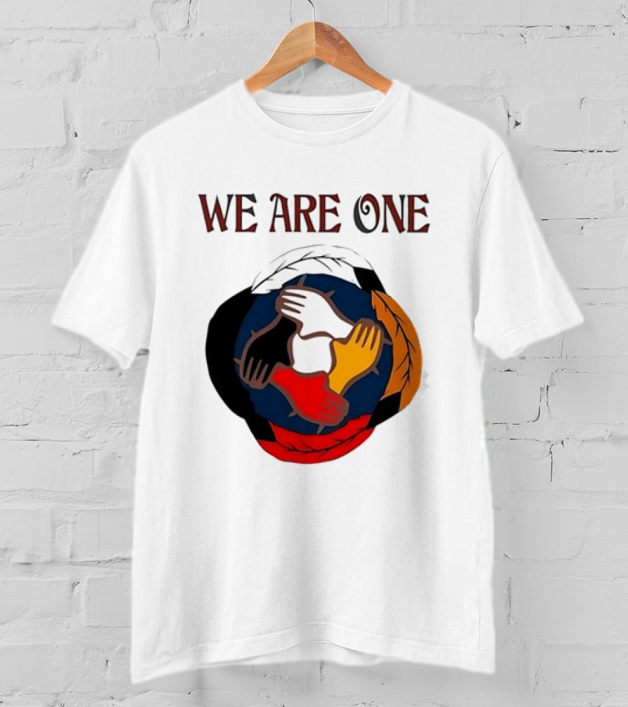 We Are One Multicolored Unity Hands T-Shirt