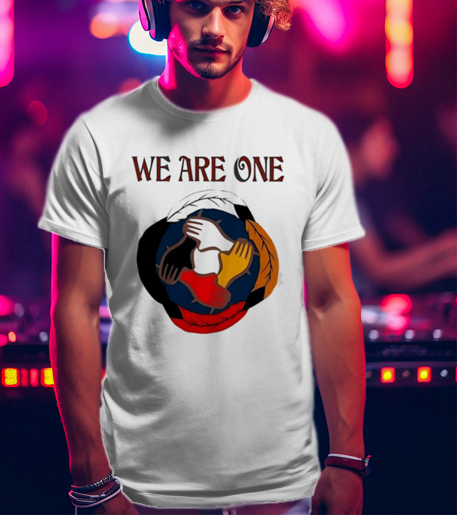 We Are One Multicolored Unity Hands T-Shirt