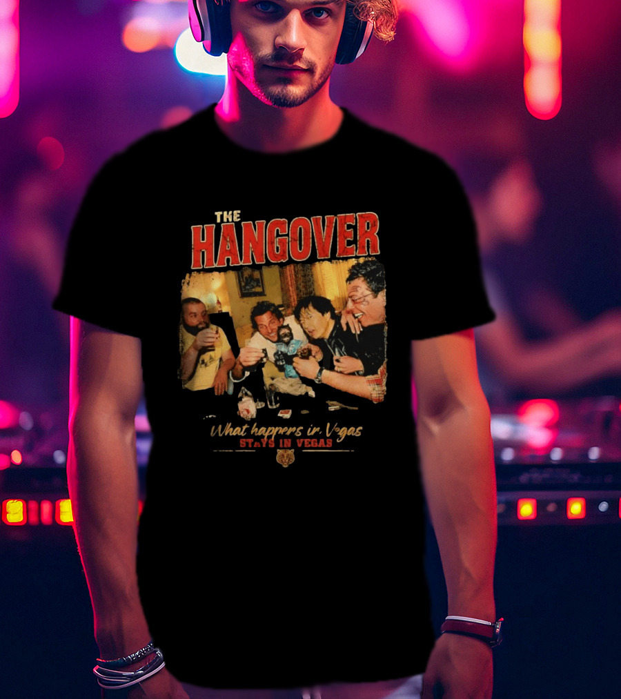 The Hangover Alan Phil Stu Mr Chow What Happens In Vegas Stays In Vegas T-Shirt